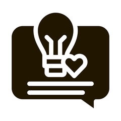 Lightbulb Frame Icon Vector Glyph Illustration