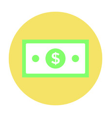 Banknote Colored Vector Icon