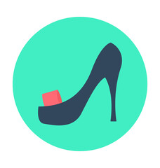 Heel Shoes Colored Vector Icon