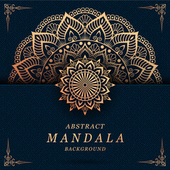 luxury mandala with gorgeous arabesque pattern style background for poster, print, cover, card, brochure, banner