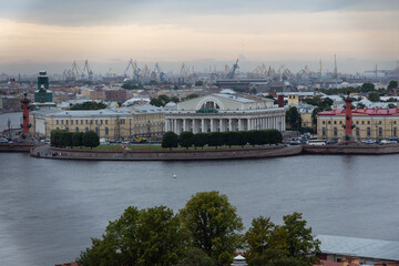 Naklejka premium view of the city of saint petersburg from a height
