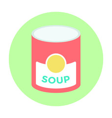 Soup Box Colored Vector Icon