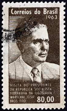 Postage Stamp Brazil 1963 Marshal Tito, President Of Yugoslavia