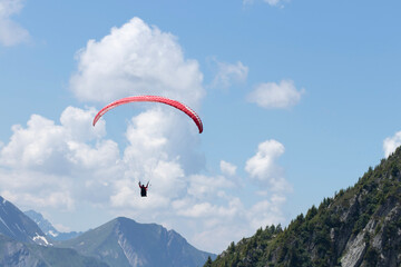 paraglider in the sky