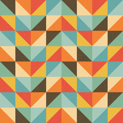 Obraz premium Seamless geometric colourful retro pattern texture