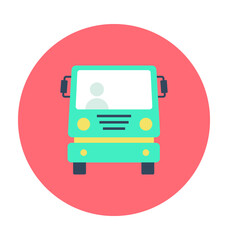 Public Bus Colored Vector Icon