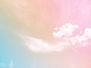 Cloud sky pastel abstract gradient blurred. soft focust canopy pink, blue, orange. wallpaper or background sweet soft landscape.