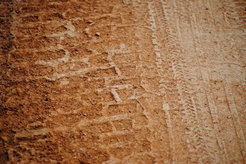 roderas de coche en el barro