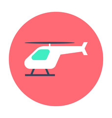 Helicopter Colored Vector Icon
