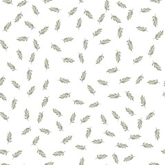Fototapeta na wymiar Seamless background in nature style green. Vector illustration geometric ornament. Use for wallpaper, print packaging paper, textiles
