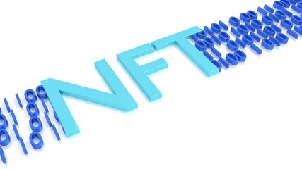 Non fungible token NFT crypto art concept