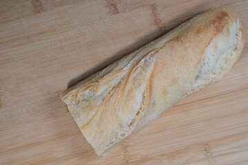 Closeup of a french traditional baguette
