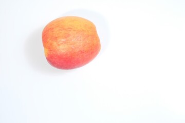 A single apple on a white background 