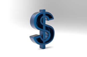 3d green dollar sign. Stock image.	