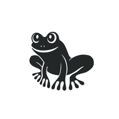 Frog graphic icon. Frog sign isolated on white background. Tree frog symbol. Vector Illustration