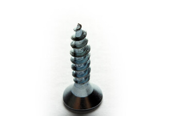 metal screw isolated on white background