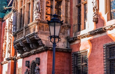 Stara lampa uliczna latarnia Wrocław Rynek © Piotr