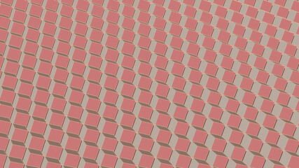 Abstract geometric pink 3d cubes background. Vector illustration.