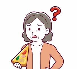 ピザを食べる人