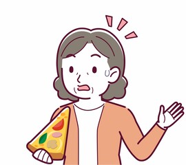 ピザを食べる人