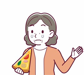 ピザを食べる人