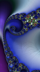 Artistic and imaginative digitally designed abstract 3D fractal background