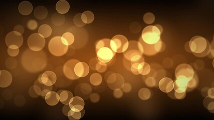 Abstract 4K Loop Bokeh festive yellow orange lights with bokeh Animation. for Holidays, new year and Christmas. Holiday twinkling shapes Background. Confetti christmas Xmas, New Year, fashion, music - Powered by Adobe