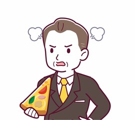 ピザを食べる人