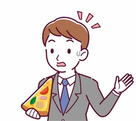 ピザを食べる人