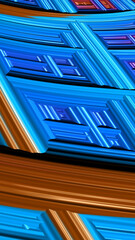 Artistic and imaginative digitally designed abstract 3D fractal background