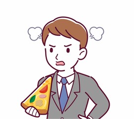 ピザを食べる人