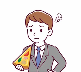 ピザを食べる人