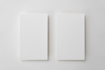 Blank business card for template mockup on white background.