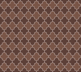 Noble Moroccan Seamless Pattern. Mosque Window Motif. Eastern Mubarak Mosaic. Traditional