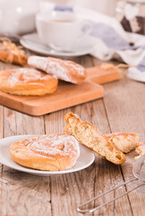 Sweet pastry swirls.
