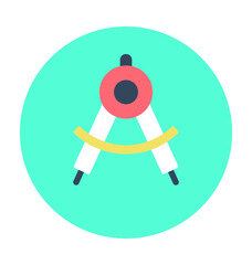 Compass Tool Colored Vector Icon