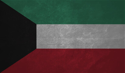 Kuwait grunge style flag. Vector EPS10