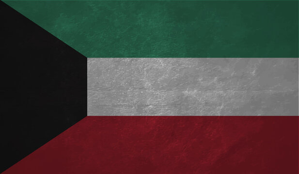Kuwait grunge style flag. Vector EPS10