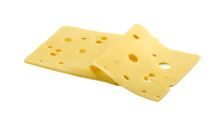 Slice cheese isolated