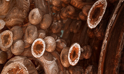 Foreign plums.3d fractal graphic, part of a huge fractal, calculated with Mandelbulb 3D program, JPEG Grafik