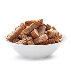 Croutons, slices of rye bread in the oven dried. Cracker