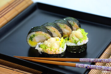 delicious and healthy roast chicken sushi