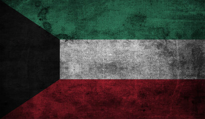 Kuwait grunge style flag. Vector EPS10