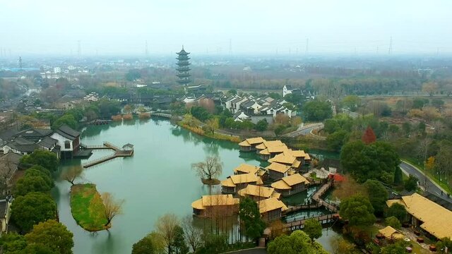 Aerial photography of Wuzhen, Zhejiang, China