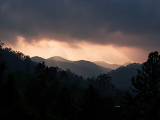 sunrise in the mountains