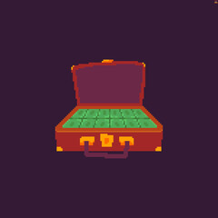 8bit money suitcase