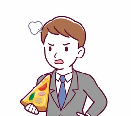 ピザを食べる人