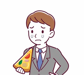 ピザを食べる人