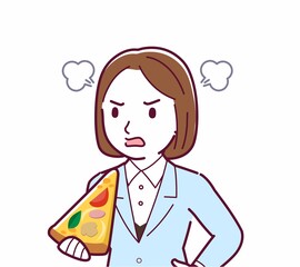 ピザを食べる人