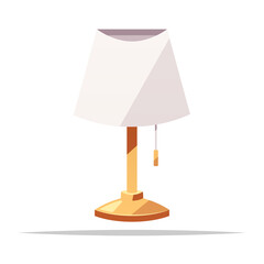 Table lamp vector isolated illustration